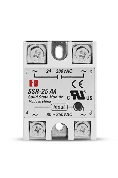 Genel Markalar SSR-25AA SSR Röle Ac Çıkış Ac Tetik 25A Ac 24-380V Tek Fazlı S...