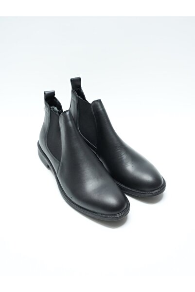 EYMEN SHOES حذاء نسائي من الجلد المطاطي بدون أربطة من FAST BRAND، أسود (LADIK)