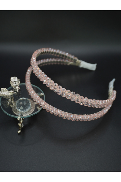 gelinmz Coroană dublă de mireasă din cristal – Potrivită pentru nunți și logo...