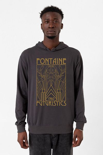 Tshirthane Bioshock Fontaine Futuristics - Ανδρικό καπνιστό κουκούλα 2ip