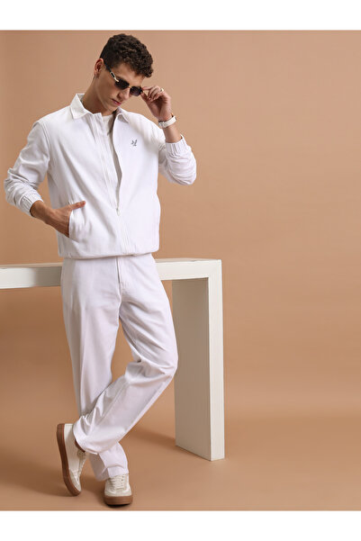 Highlander By Styli Collared Zip Up Regular Fit Jacket