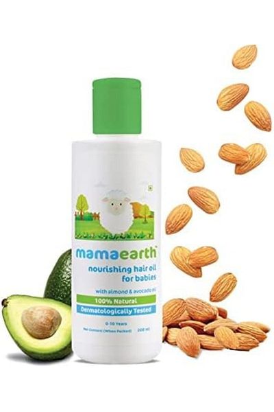 Mamaearth Nourishing Hair Oil For Babies With Almond and Avocado Oil (200ml)