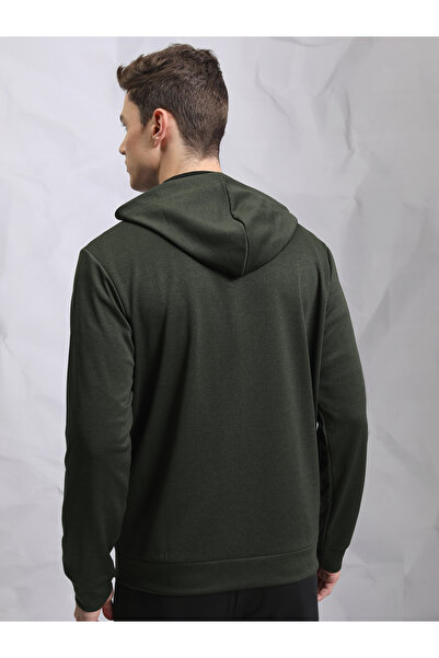 Highlander By Styli Solid Zip Up Hooded Jacket