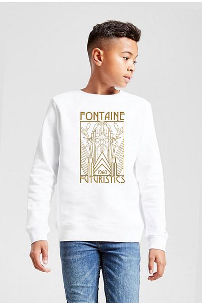 Tshirthane Φούτερ Bioshock Fontaine Futuristics White Παιδικό 2ip