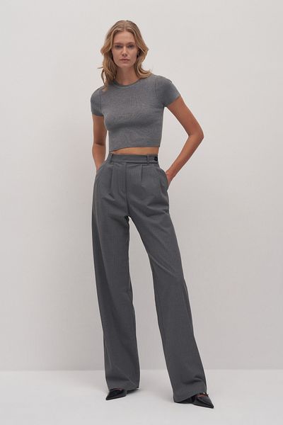 mathilda store Gray Cos Striped Palazzo Trousers