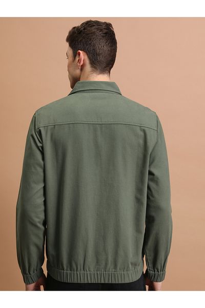 Highlander By Styli Collared Zip Up Regular Fit Jacket