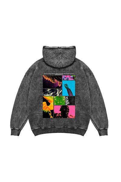 Bak Moda Hanocă neagră lavabilă unisex oversize cu imprimeu First Space