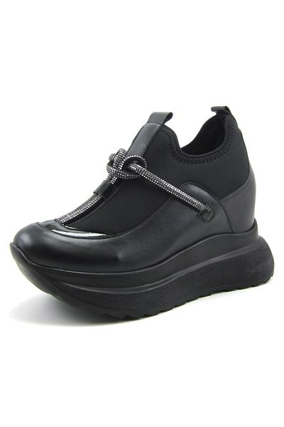 Erkan Saçmacı Pantofi casual Josefina Black Stretch cu pană ascunsă