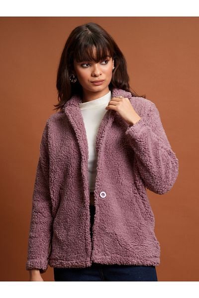 Tokyo Talkies By Styli Collared Long Sleeve Bomber Jacket
