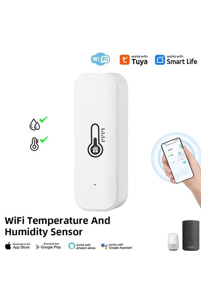 Choice WiFi Smart Temperature And Humidity Sensor Battery Powered APP Monitoring Smart Home Security Wor...