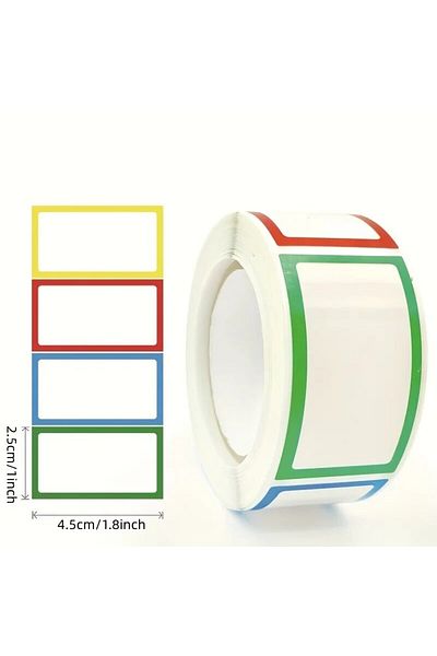 Choice 1 Roll 250pcs Waterproof Blank Self Adhesive Assorted Stickers Removable Label Stickers Name Tag Bot