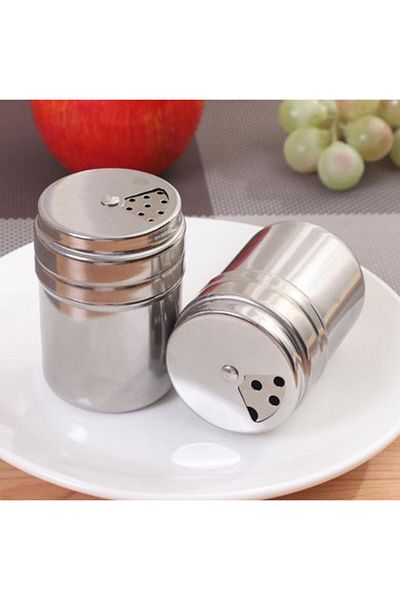 Choice China Two Pack 2 Pcs Stainless Steel Twist Lid Spice Shaker Salt Sugar Pepper Pepper Shaker Multipur