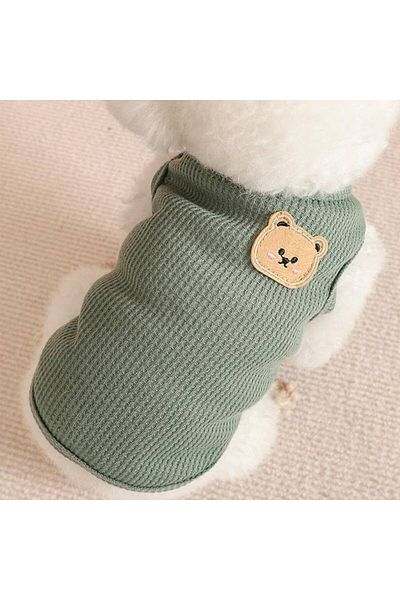 Choice XL(4-6kg) Green Dog Vest Pet Cat Clothing Four Colors Of Polyester Fabric Breathable Sweat Resistant