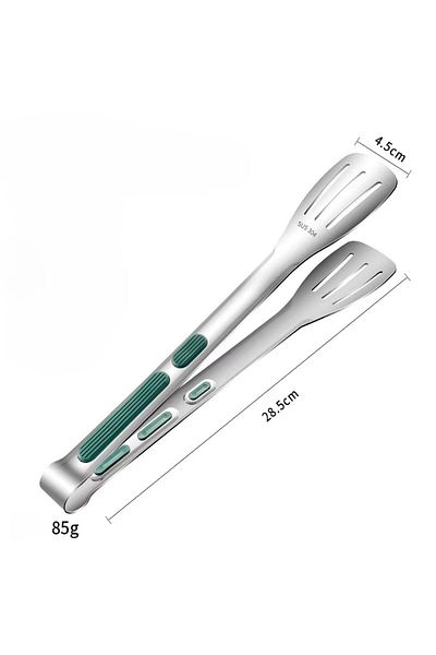 Choice 1pc Non Slip Stainless Steel Food Tongs BBQ Steak Clip Hollow Cake Bread Grill Clamp Cooking Uten...