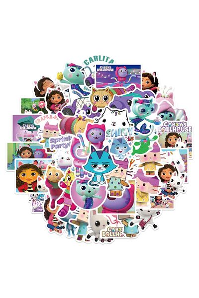 Choice 50pcs-random 50pcs New Gabby Dollhouse Cartoon Stickers Car Motorcycle Travel Luggage Guitar Waterpr