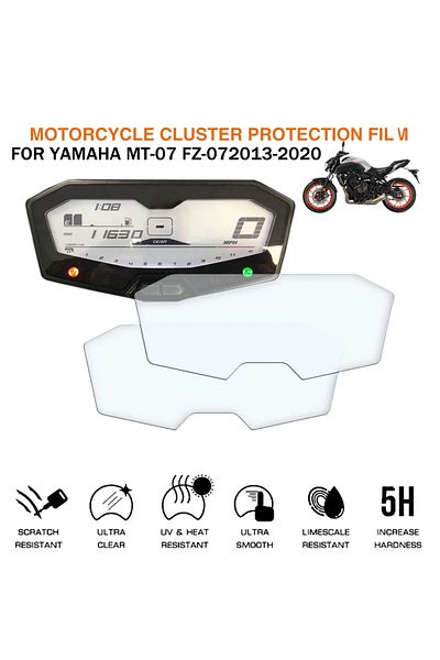 Choice 2pcs Motorcycle Cluster Scratch Protection Film Screen Protector For Yamaha Mt-07 Mt07 Fz 07 Fz07 20
