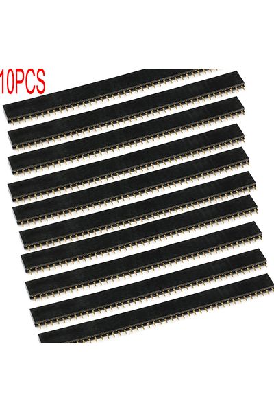 Choice 10pcs 40p Female 10pcs 1x40pin 2.54mm Pitch Single Row Female Pcb Socket Board Male Pin Header Conne