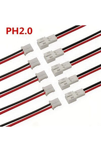 Choice 5pairs 5pair Micro Jst Ph 2.0 2pin Male Female Plug Connector With Wire Cables 80mm