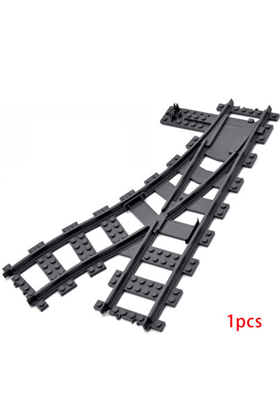 Mitty مسار يمين - قطعة واحدة من Moc City Train Crossing مسارات مرنة متشعبة قضبان مستقيمة منحنية مفتاح Bu