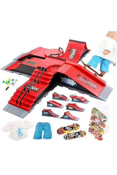 Choice DIY Finger Skatepark 6-in-1 Set Professional Tech Practice Deck Platform Stunt Finger Skateboard ...