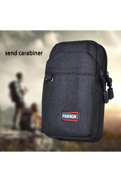 Choice حقيبة خصر تكتيكية مزدوجة الطبقات باللون الأسود للرجال مناسبة للاستخدام في الهواء الطلق والتخييم والصيد وحقيبة خصر سوداء للاستخدام في الهواء الطلق