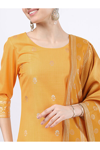 Ketch By Styli Pack of 3 - Foil Print Kurta, Palazzos & Dupatta