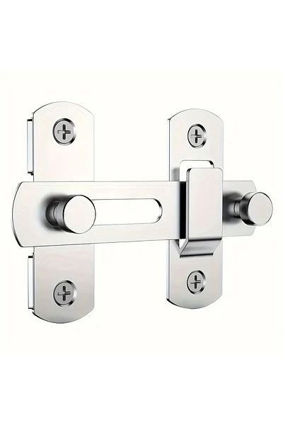Choice Silvery 1pcs Stainless Steel Sliding Barn Door Lock Hardware Gate Latches, Window Closet, Matte Blac