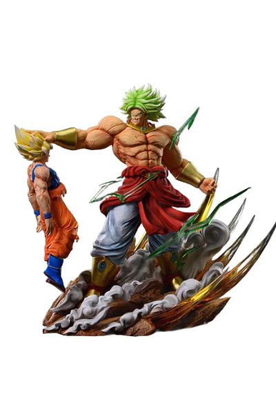 Choice Anime Dragon Ball broly Vs Son Goku Figurine 20cm Gk Pvc Action Figures Statue Collection Model T...