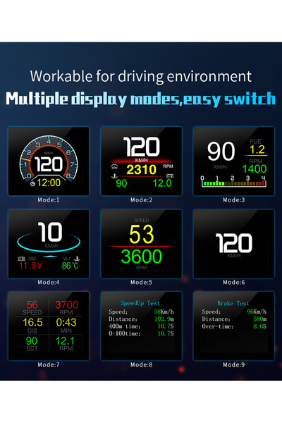 Choice P10 Pro Head Up Display On-board Computer Car Digital OBD2 Mileage OBD Driving Computer Display S...