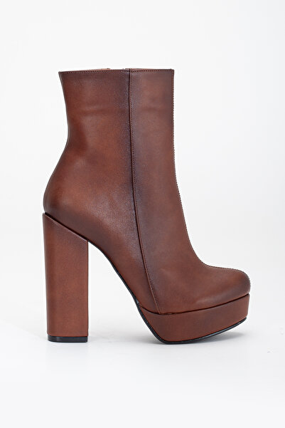 LİLLA lilla ayakkabı kadın platform kalın topuklu suni deri bot