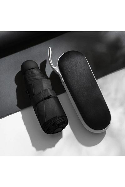 Choice Capsule Umbrella Small and Portable Solid Color Sunshade for Women and Rain Dual Use Protection
