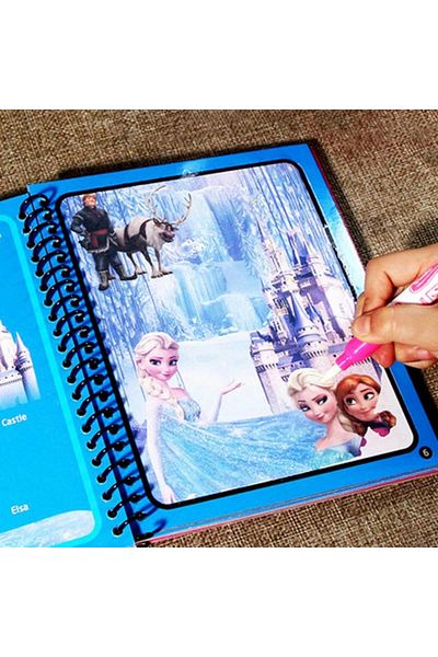 Hot Toys Frozen Disney Kids Puzzle Graffiti Painting Book Mickey Mouse Cars Sofia Princes Cartoon DIY Magi...