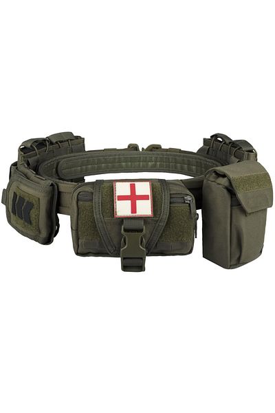 Choice حزام المعركة التكتيكي Yakeda Green Range 7 في 1 Airsoft Utility، حزام تكتيكي من النايلون 1000d مع
