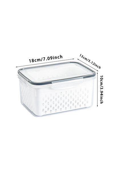 Choice 1750ml Refrigerator Storage Box Fridge Organizer Fresh Vegetable Fruit Boxes Drain Basket Storage Co