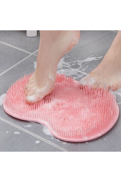 Choice Silicone Rub Back Brush Bathroom Non-slip Wash Foot Pad Massage Shower Mat with Sucker Bath Massa...