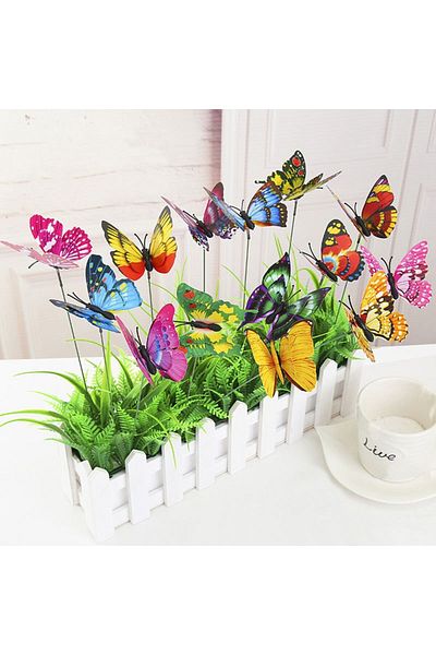 Choice 5pcs 5pcs Double-layer Simulation Butterfly Gardening Flower Arrangement Decoration Beautifying Arra