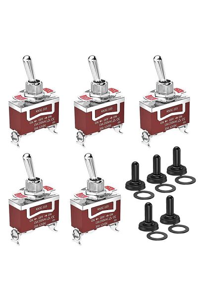 Choice 5pcs On-off-on 3pin 5pcs Waterproof Toggle Switch 12v Marine On Off On Spdt 12 Volt Dc 30a Heavy Dut