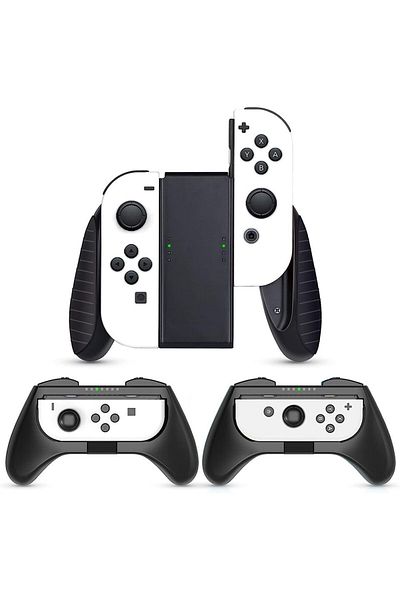 Choice متوافق مع Nintendo Switch/Switch OLED Joy-Con، وحدة تحكم ألعاب 3 في 1 مقاومة للتآكل...