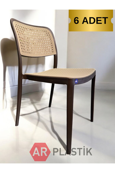 AR PLASTİK Bahçe Sandalyesi 6 ADET, Balkon Sandalyesi, Klasik Sandalye, Plast...