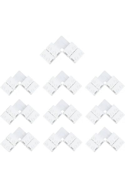 Choice 10pcs L Tyep 10pcs I /l/t/cross Shape Solderless Snap Down 4pin Conductor Led Strip Connector For Qu