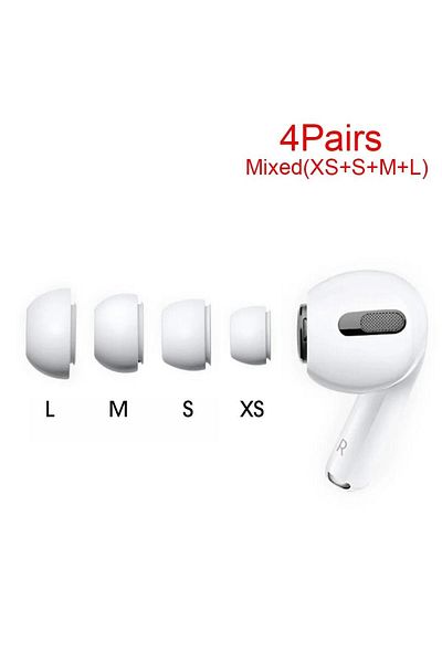 Fomscvka 4 Pair White-mixed Size Replacement Eartips For Airpods Pro 1st 2nd Generation 1-4pair Ear Tips Buds