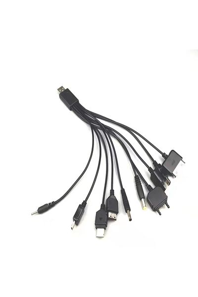 Choice 1 قطعة 10 في 1 كابل USB متعدد الوظائف كابل شحن USB للهاتف المحمول موصل لهاتف Nokia Lg Samsung S