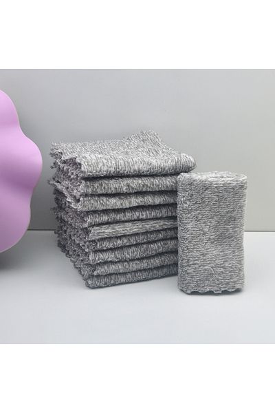 Choice 25x25cm 10pcs Pieces Of Bamboo Charcoal Fiber Rags Wash Dishes Wash Dishes Wipe Stove Cleaning Power