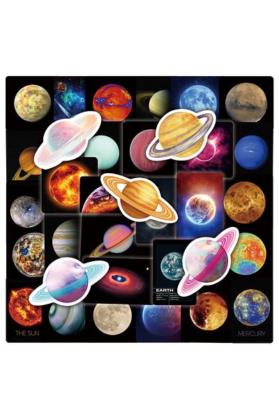 Choice 50pcs Planets 50pcs Universe Planets Stickers Laptop Stationary Scrapbook Notebook Luggage Aesthetic