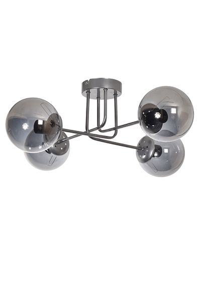 Modavize Sapphire Modern Design Living Room Bedroom Kitchen Gray Color Smoked Glass 4-Piece Chandelier