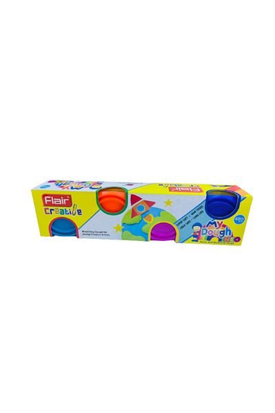 Flair Creative Non-Toxic and Child Safe Modelling Dough For Creative Artists,120gms x 4 Colors