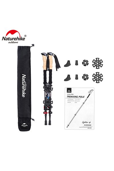 Naturehike أقطاب الرحلات قطعتان من عصي تلسكوبية قابلة للطي من ألياف الكربون خفيفة الوزن للمشي لمسافات طويلة...