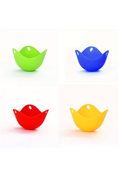 Choice 4pcs Silicone Egg Poacher Cups Egg Boiler Mold Cup For Microwave Air Fryer Stovetop Eggs Cooking
