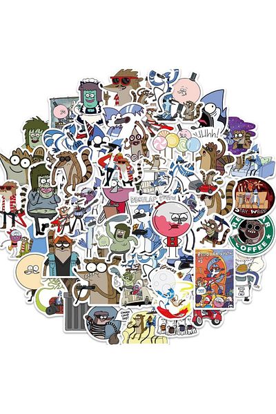 Choice 52pcs-random 52cs/pack Hot Tv Regular Show Stickers Cartoon Anime Vinyl Decals For Phone Case Notebo