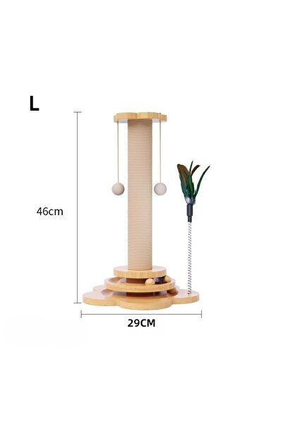 Choice لعبة قطط أليفة على شكل طاولة دوارة مصنوعة من الخشب الصلب وكرات عصا قطط مضحكة ولوح خدش من السيزال المتين.